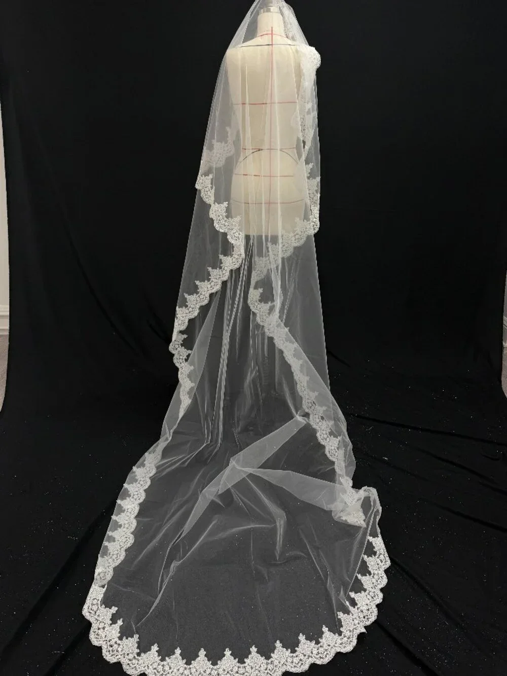 new with tag lace long veil